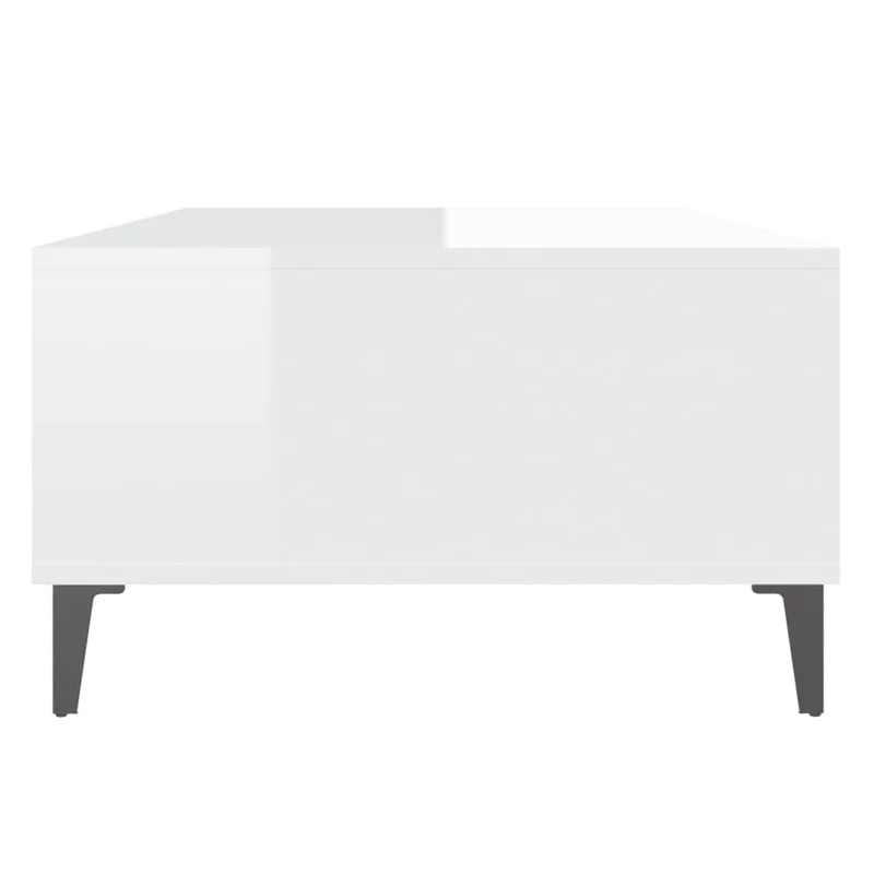 Table basse design moderne et contemporaine 103,5 x 60 x 35 cm bois d'ingénierie blanc DEC038078