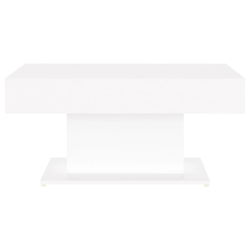 Table basse design moderne et contemporaine 96 x 50 x 45 cm bois d'ingénierie blanc DEC038036