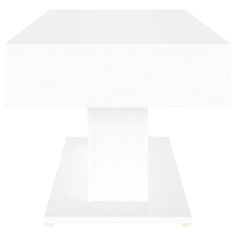Table basse design moderne et contemporaine 96 x 50 x 45 cm bois d'ingénierie blanc DEC038036