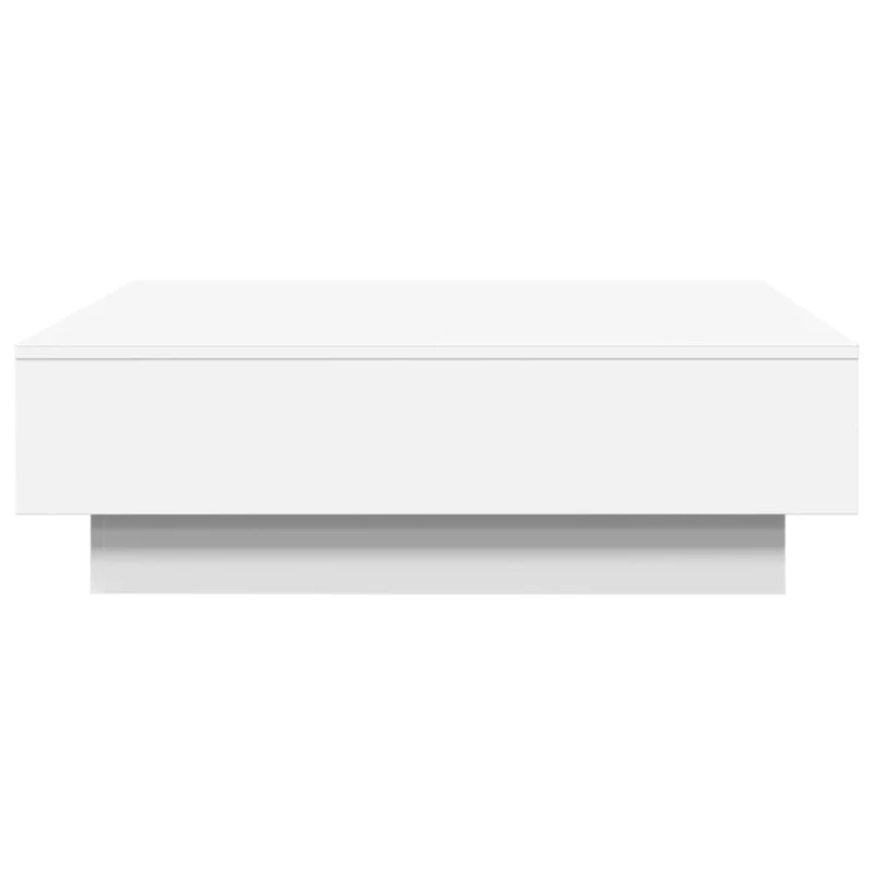 Table basse avec tiroirs design moderne et contemporaine 90 x 90 x 28 cm aggloméré blanc DEC038034