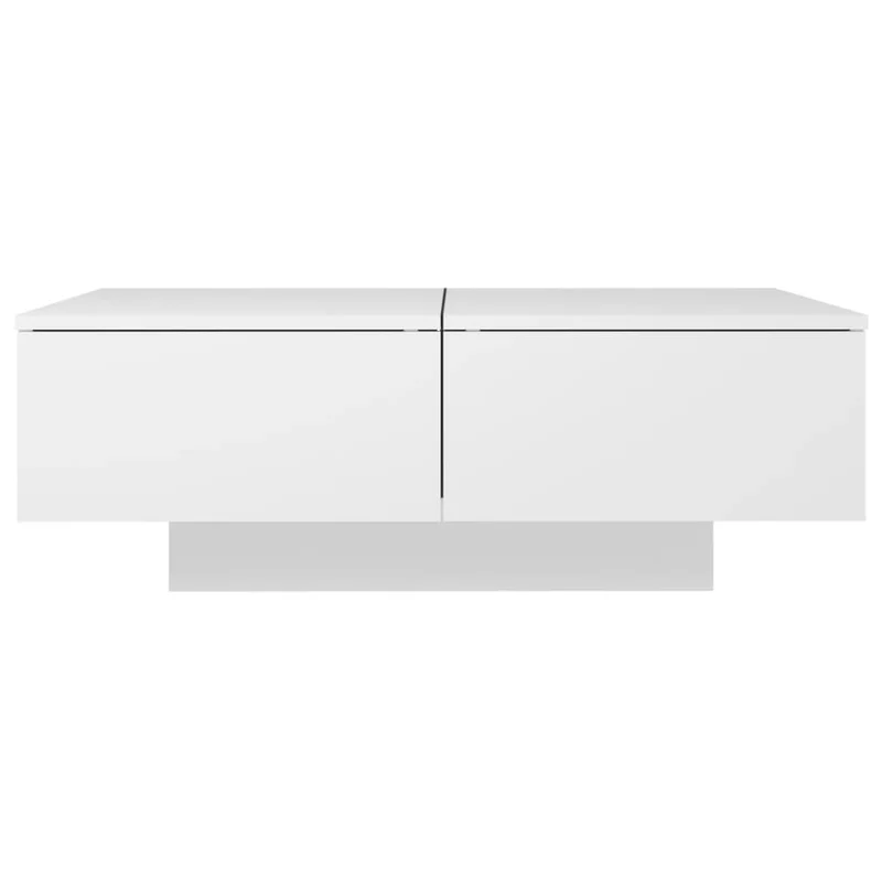 Table basse avec tiroirs design moderne et contemporaine 90 x 60 x 31 cm aggloméré blanc DEC038028