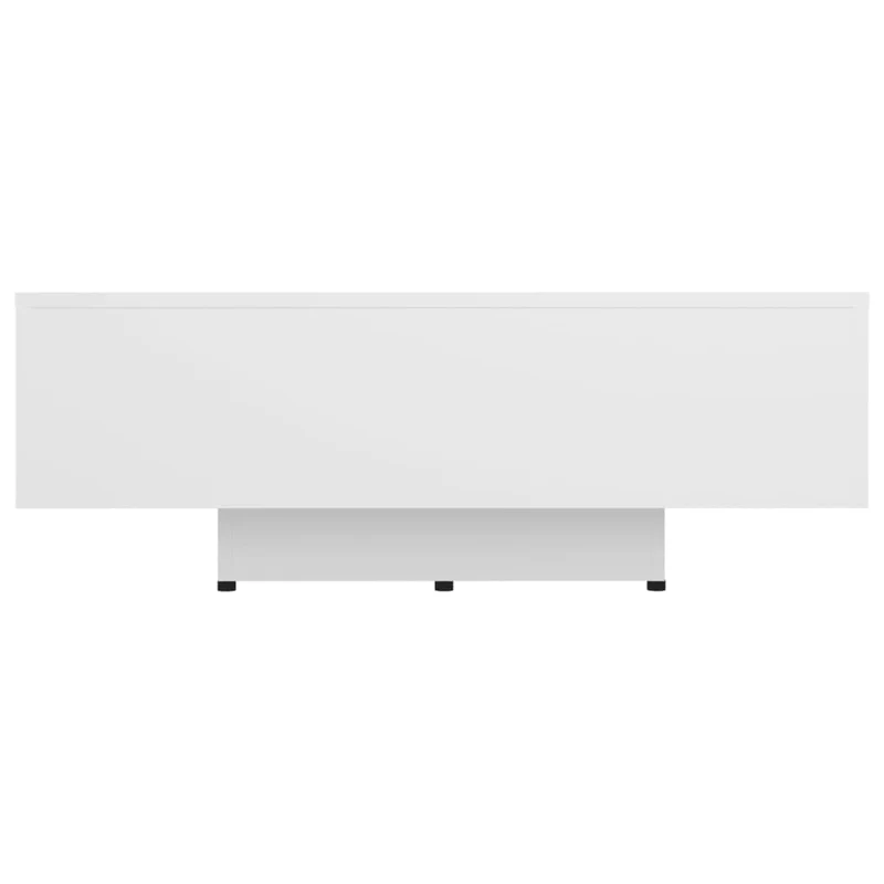Table basse design moderne et contemporaine 85 x 55 x 31 cm bois d'ingénierie blanc DEC037978