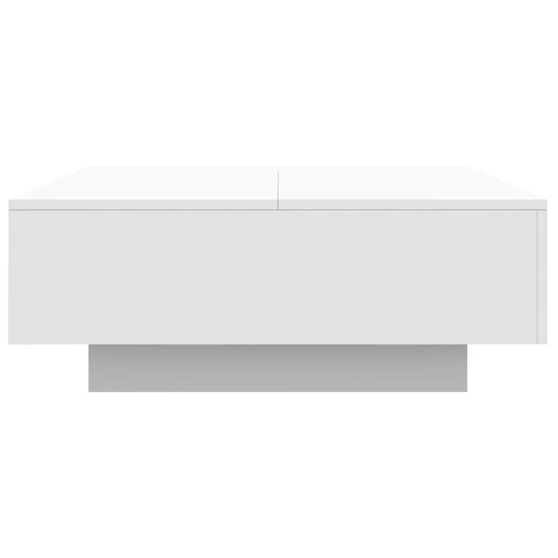 Table basse design moderne et contemporaine 80 x 80 x 31 cm bois d'ingénierie blanc DEC037967
