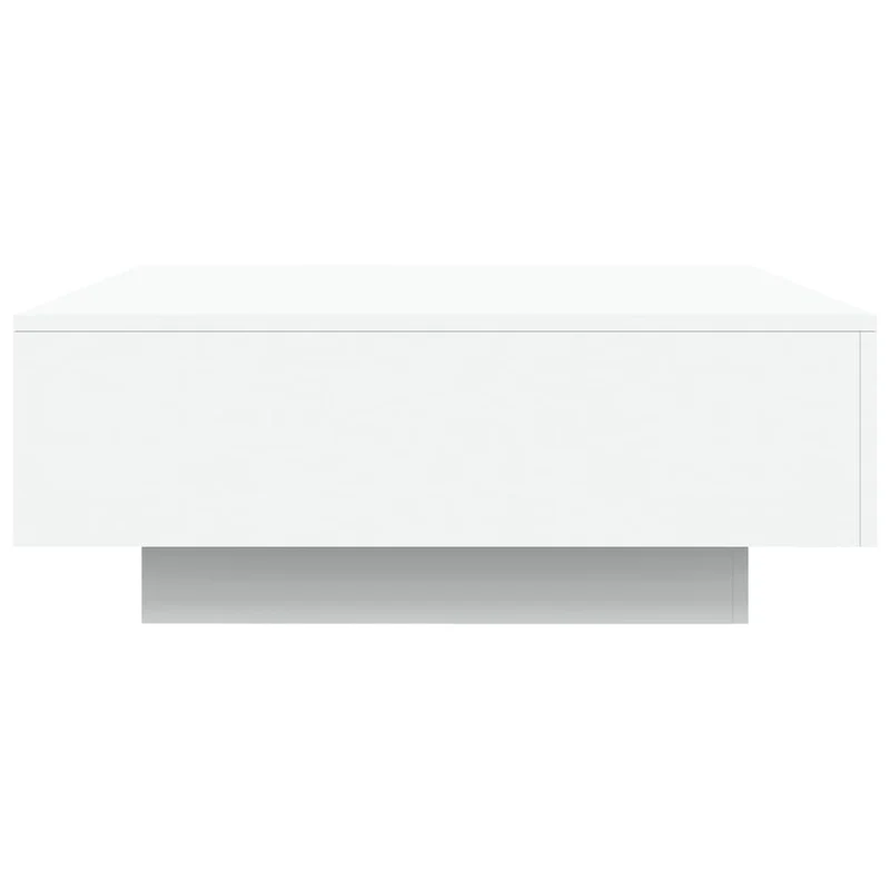 Table basse design moderne et contemporaine 80 x 80 x 31 cm bois d'ingénierie blanc DEC037967
