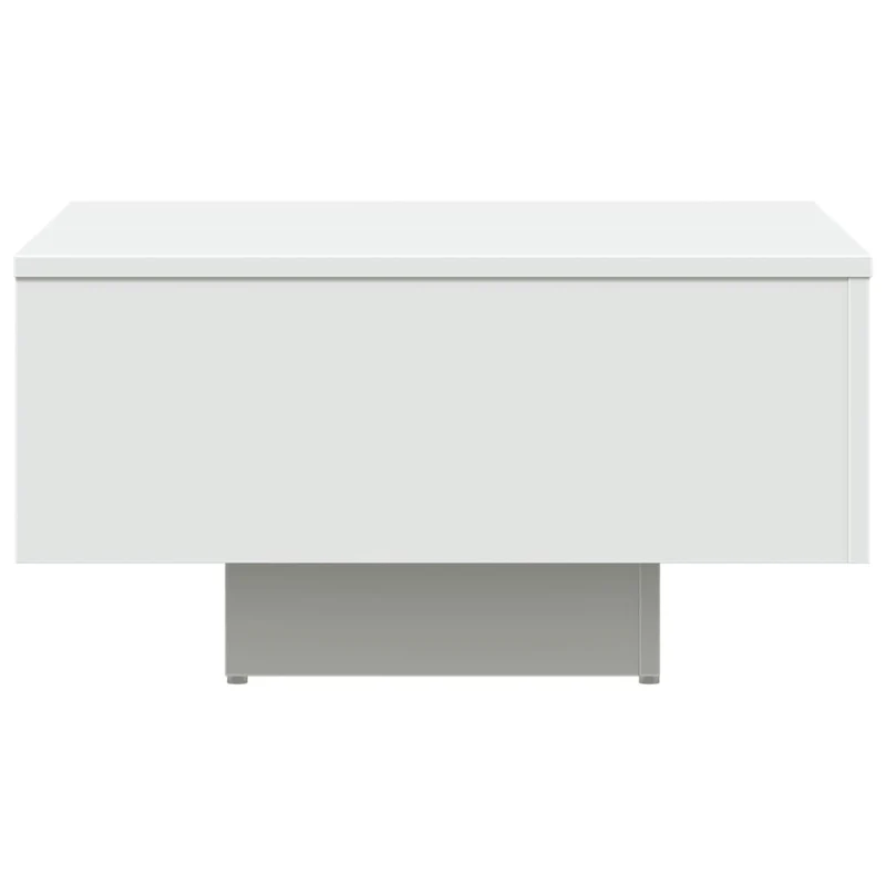Table basse design moderne et contemporaine 60 x 60 x 31,5 cm bois d'ingénierie blanc DEC037927