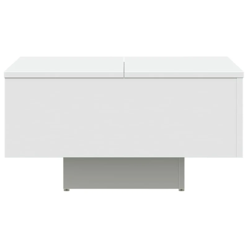 Table basse design moderne et contemporaine 60 x 60 x 31,5 cm bois d'ingénierie blanc DEC037927