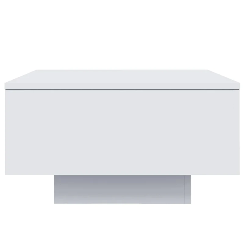 Table basse design moderne et contemporaine 55 x 55 x 31 cm bois d'ingénierie blanc DEC037896
