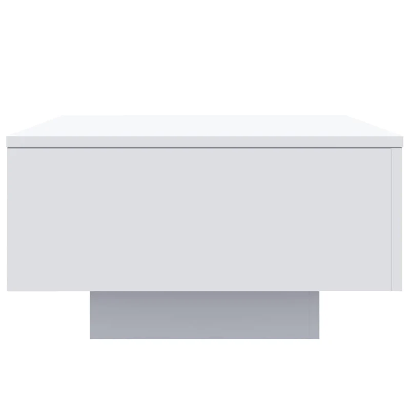 Table basse design moderne et contemporaine 55 x 55 x 31 cm bois d'ingénierie blanc DEC037896