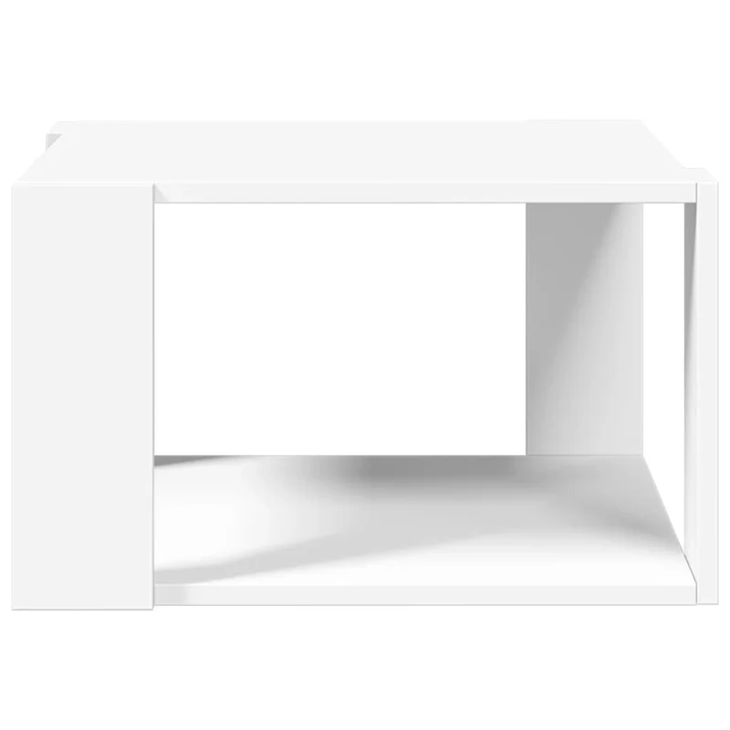 Table basse design moderne et contemporaine 51,5 x 51,5 x 30 cm bois d'ingénierie blanc DEC037890