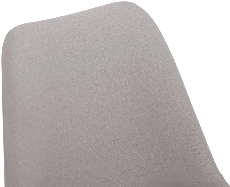 Chaise de salle à manger x1 pivotante hauteur réglable en tissu gris et pied trompette en métal noir 10_0003771