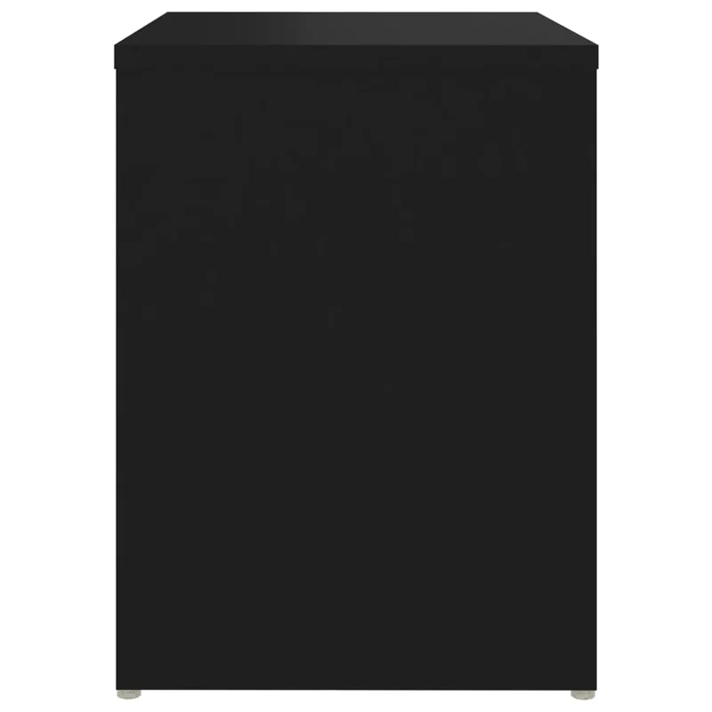 Lot de 2 tables de chevet avec étagères 40 x 30 x 40 cm bois d'ingénierie noir DEC035502