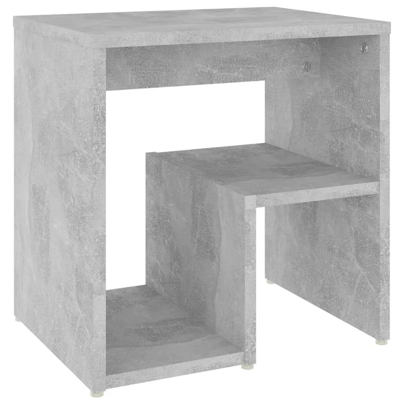 Lot de 2 tables de chevet avec étagères 40 x 30 x 40 cm bois d'ingénierie gris DEC035351