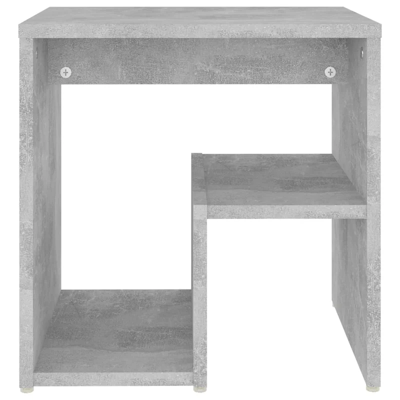 Lot de 2 tables de chevet avec étagères 40 x 30 x 40 cm bois d'ingénierie gris DEC035351