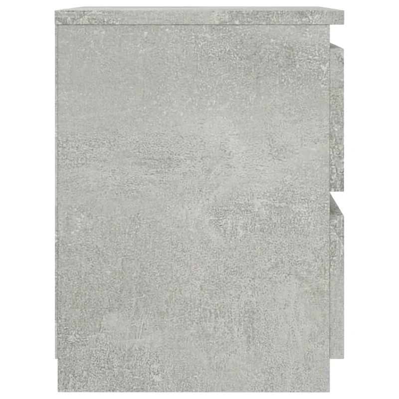 Lot de 2 tables de chevet avec deux tiroirs 30 x 30 x 40 cm bois d’ingénierie gris DEC035340