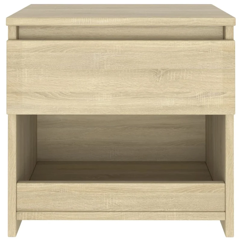 Lot de 2 tables de chevet avec tiroir et compartiment ouvert 40 x 30 x 39 cm aggloméré couleur chêne DEC035228