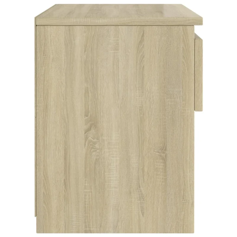 Lot de 2 tables de chevet avec tiroir et compartiment ouvert 40 x 30 x 39 cm aggloméré couleur chêne DEC035228