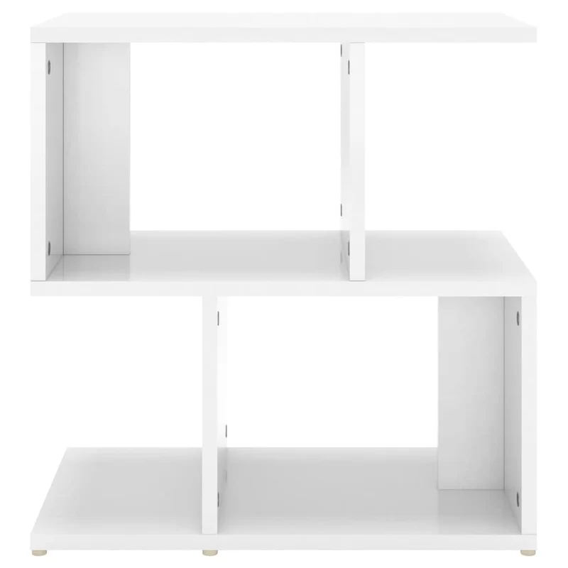 Lot de 2 tables de chevet avec étagères 50 x 30 x 51,5 cm en bois d'ingénierie blanc brilliant DEC035041