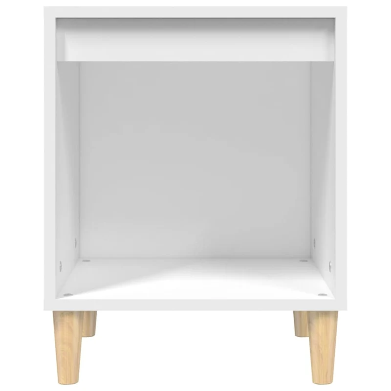Lot de 2 tables de chevet avec compartiment ouvert 40 x 35 x 50 cm bois d'ingénierie blanc DEC034927