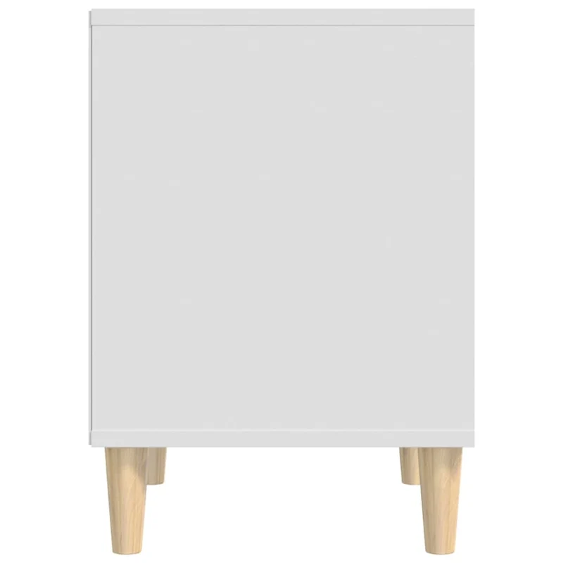 Lot de 2 tables de chevet avec compartiment ouvert 40 x 35 x 50 cm bois d'ingénierie blanc DEC034927