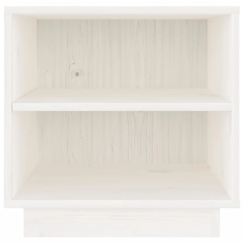 Lot de 2 tables de chevet avec étagères 40 x 34 x 40 cm bois de pin blanc DEC034905