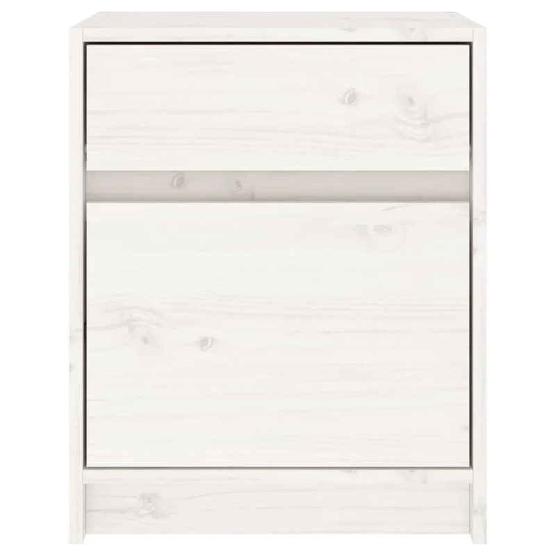 Lot de 2 tables de chevet avec iroir et compartiment avec porte 40 x 31 x 50 cm bois de pin blanc DEC034903