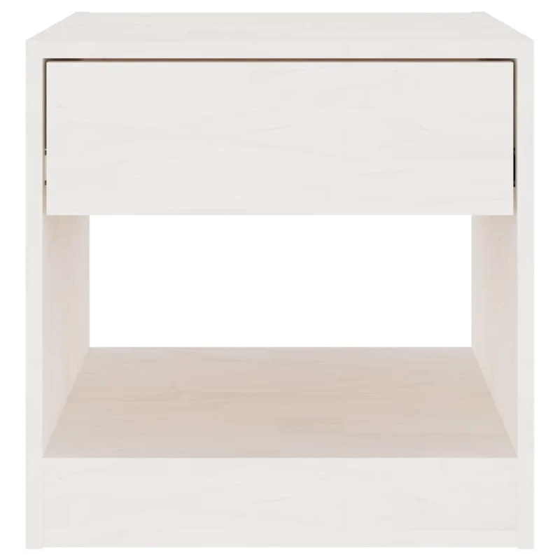Lot de 2 tables de chevet avec tiroir et compartiment ouvert 40 x 31 x 40 cm bois de pin blanc DEC034902