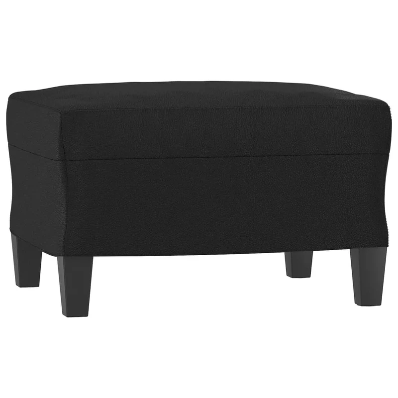 Repose-pieds tabouret bout de lit 60 x 50 x 41 cm PVC noir DEC030487