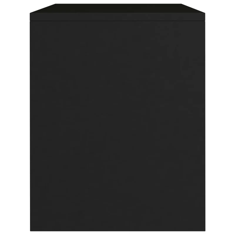 Lot de 2 tables de chevet avec compartiment ouvert et étagère 40 x 30 x 40 cm bois d'ingénierie noir DEC035503