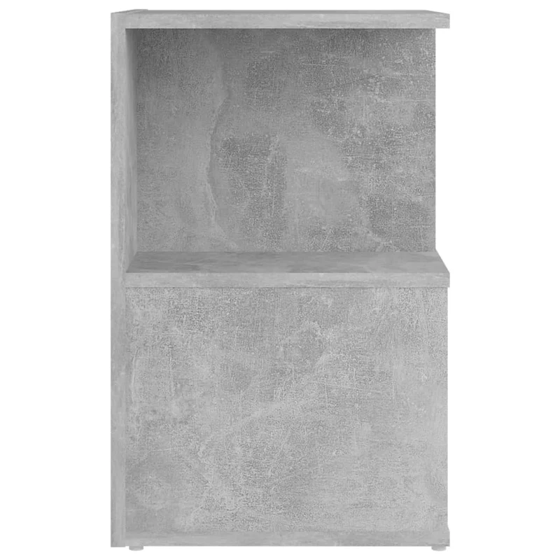 Lot de 2 tables de chevet avec étagères 35 x 35 x 55 cm bois d'ingénierie gris DEC035342