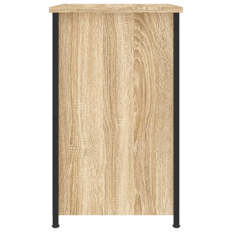 Lot de 2 tables de chevet avec 3 tiroirs 40 x 36 x 60 cm bois ingénierie couleur chêne et fer DEC035265