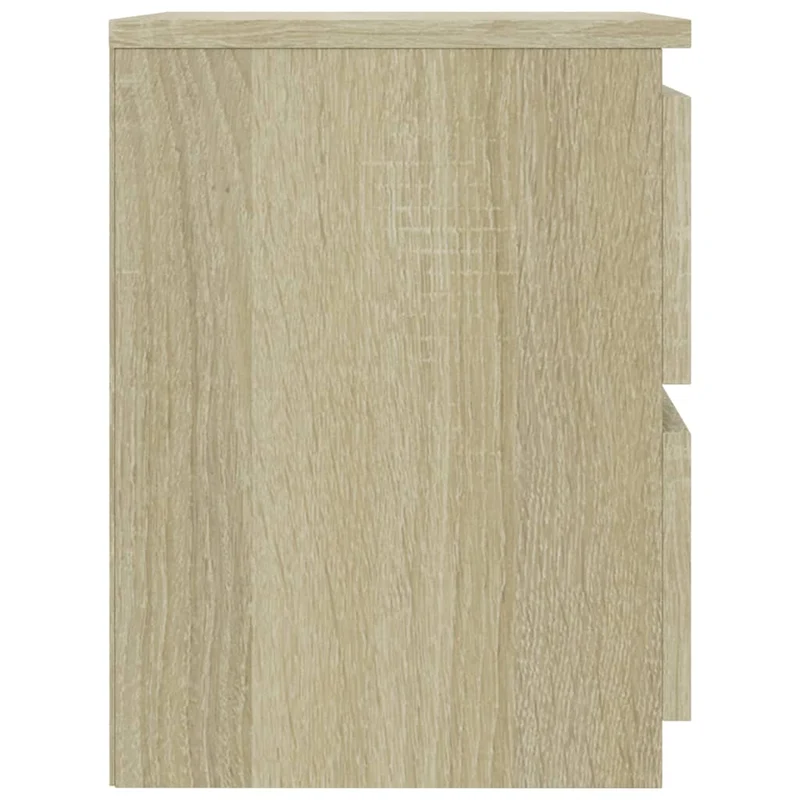 Lot de 2 tables de chevet avec deux tiroirs 30 x 30 x 40 cm bois ingénierie couleur chêne DEC035217