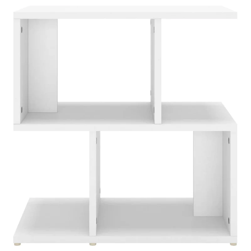 Lot de 2 tables de chevet avec étagères 50 x 30 x 51,5 cm bois d'ingénierie blanc DEC034971