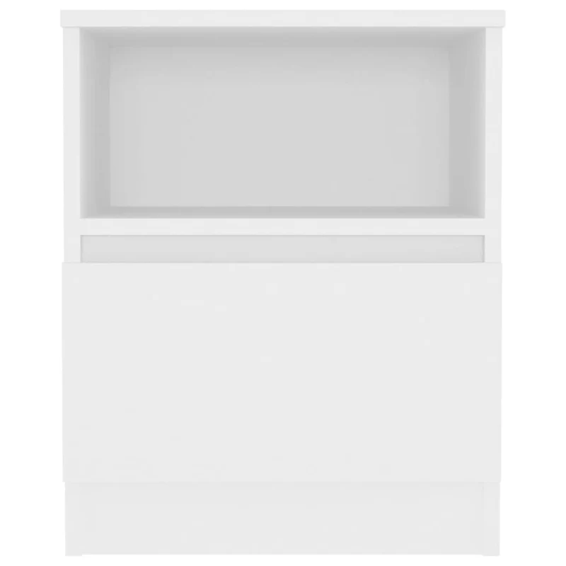 Lot de 2 tables de chevet avec tiroirs et compartiment ouvert 40 x 40 x 50 cm aggloméré blanc DEC034955