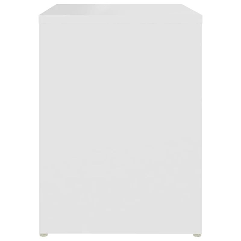 Lot de 2 tables de chevet avec étagères 40 x 30 x 40 cm bois d'ingénierie blanc DEC034889