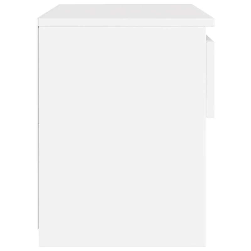 Lot de 2 tables de chevet avec tiroirs et compartiment ouvert 40 x 30 x 39 cm aggloméré blanc DEC034888