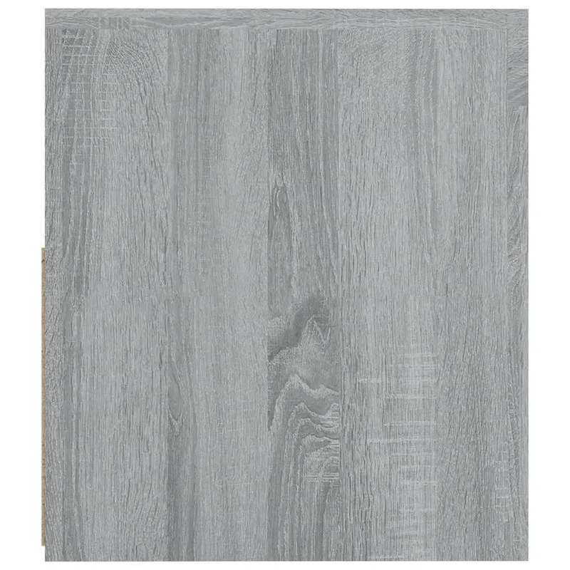 Lot de 2 tables de chevet avec compartiment avec porte 60 x 35 x 40 cm bois d'ingénierie gris DEC034842