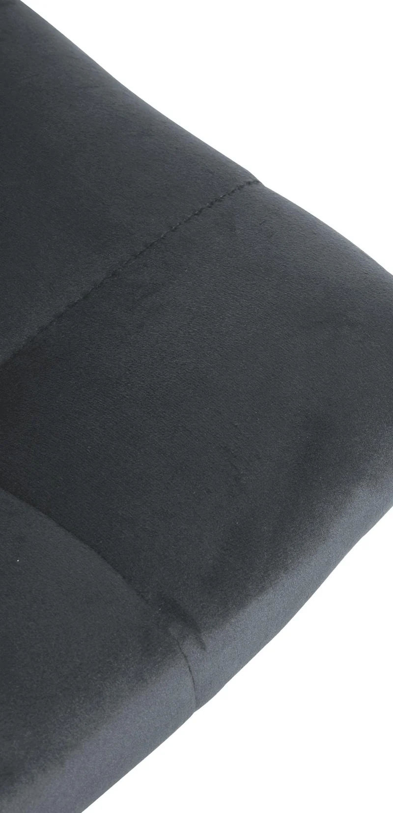 Lot de 2 tabourets de bar en velours gris foncé base métal chromé réglable en hauteur et repose-pieds TDB10632