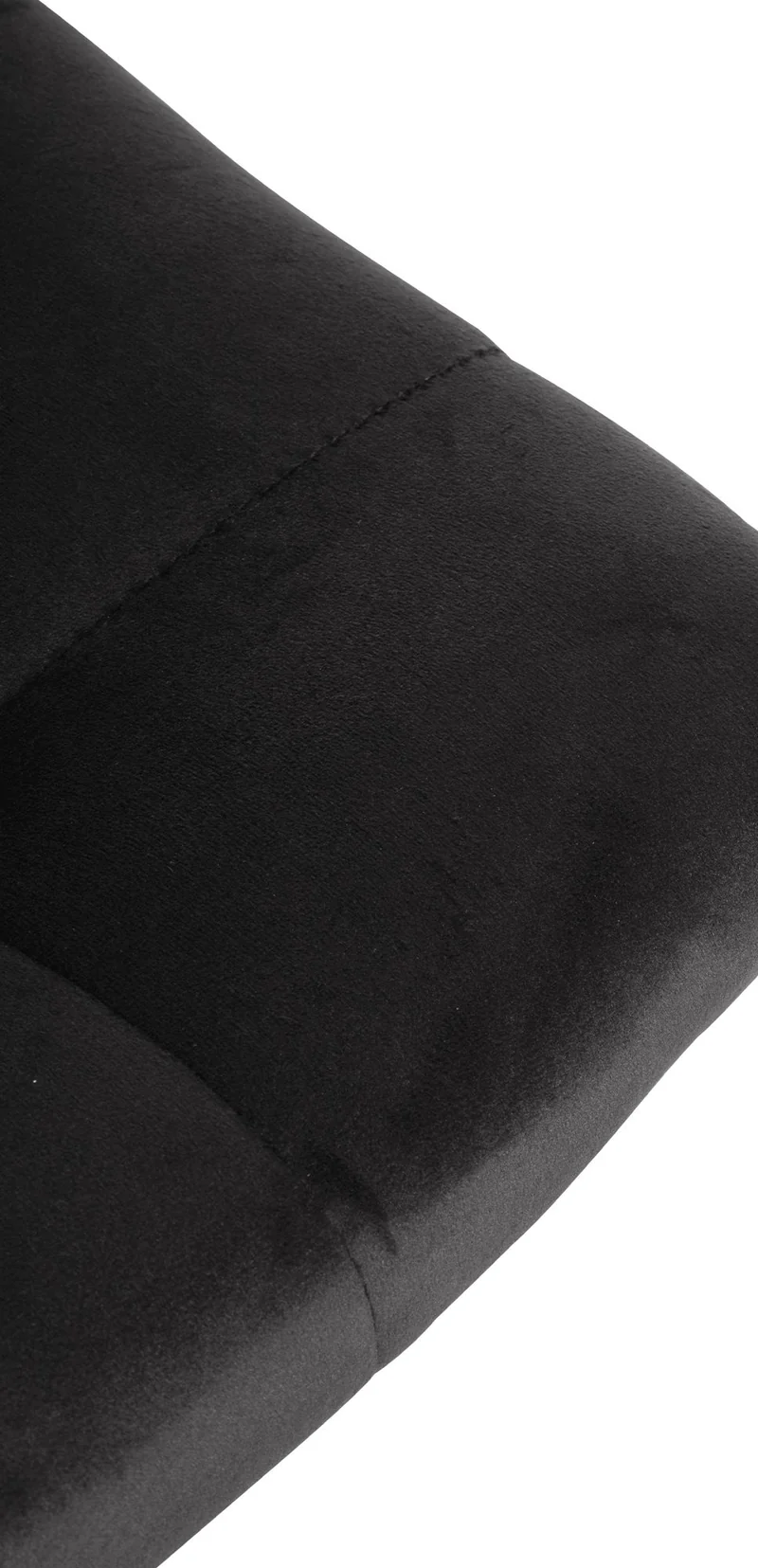 Lot de 2 tabourets de bar en velours noir base métal chromé réglable en hauteur et repose-pieds TDB10634
