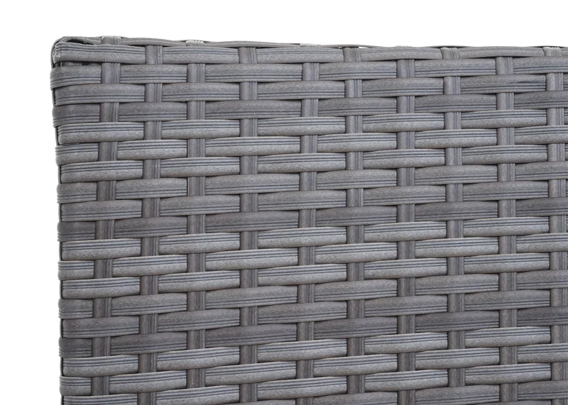 Salon de jardin balcon jardin en polyrotin gris canapé fauteuils table coussin gris foncé 04_0004209