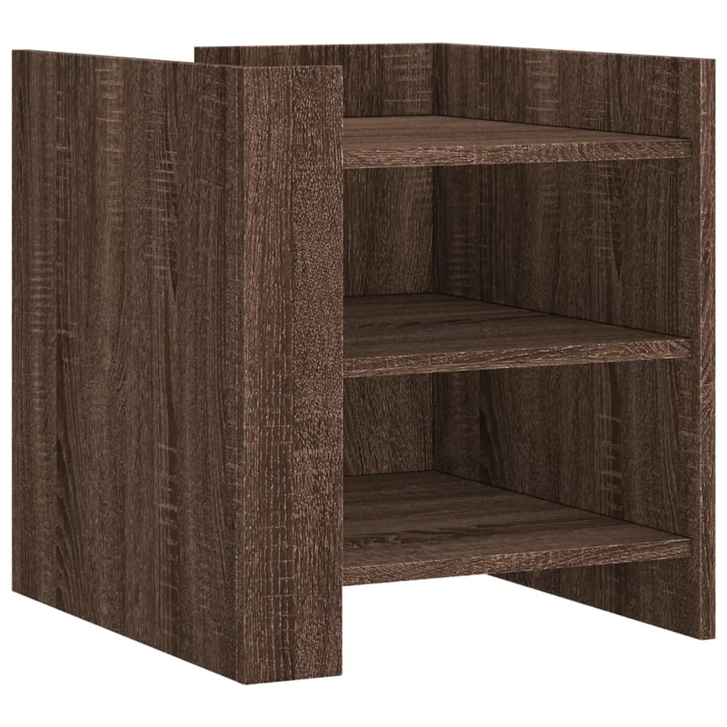 Table de chevet avec étagères 45 x 50 x 50 cm bois d’ingénierie marron DEC033779