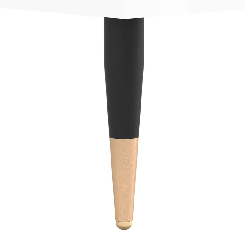 Table de chevet avec compartiment ouvert 40 x 35 x 50 cm bois d’ingénierie blanc et métal DEC033469