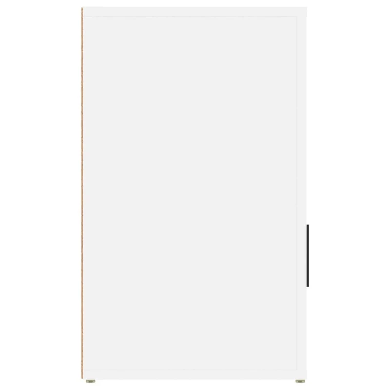 Table de chevet avec tiroir et compartiment avec porte 50 x 36 x 60 cm bois d'ingénierie blanc DEC033419