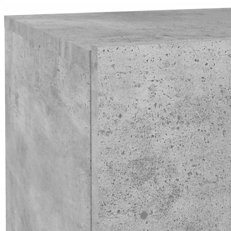 Table de chevet avec lumières LED et tiroirs 70 x 36 x 40,5 cm bois d'ingénierie gris DEC033193