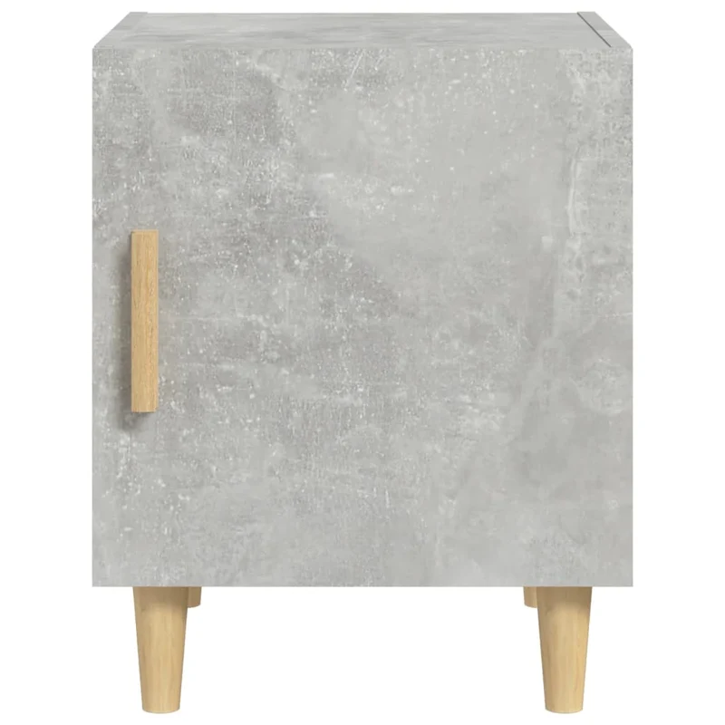 Table de chevet avec compartiment avec porte 40 x 40 x 50 cm en bois d'ingénierie gris DEC034058