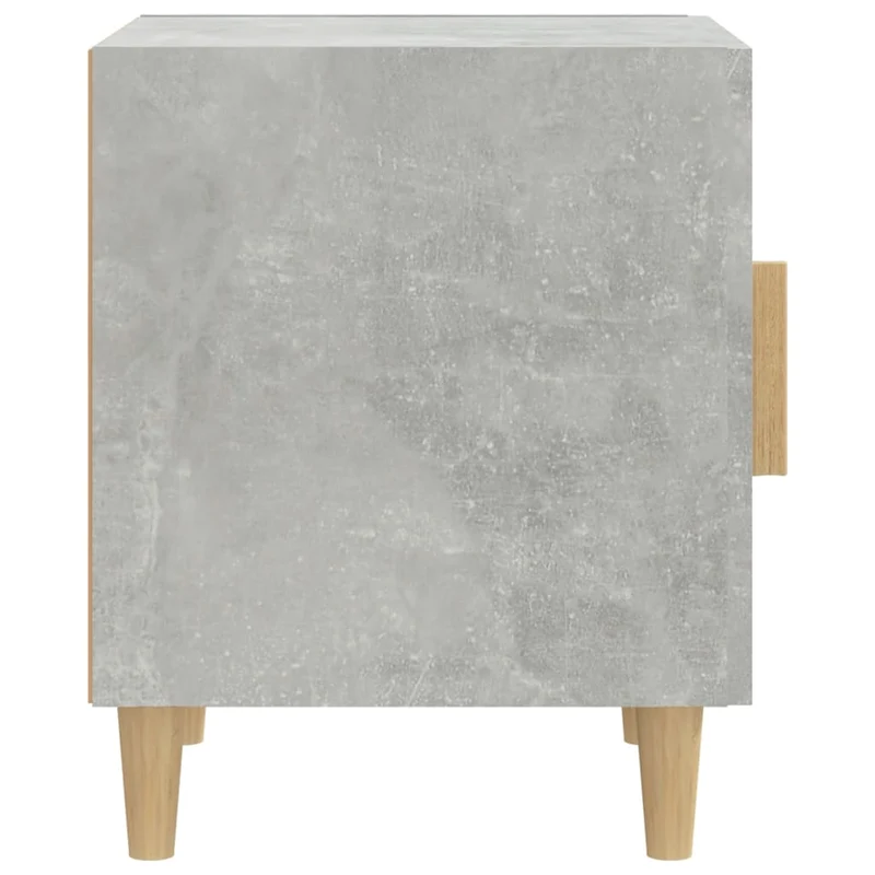 Table de chevet avec compartiment avec porte 40 x 40 x 50 cm en bois d'ingénierie gris DEC034058