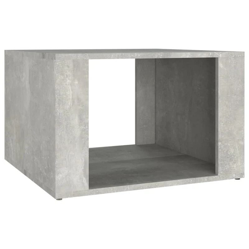 Table de chevet avec compartiment ouvert 57 x 55 x 36 cm bois d'ingénierie gris DEC034054