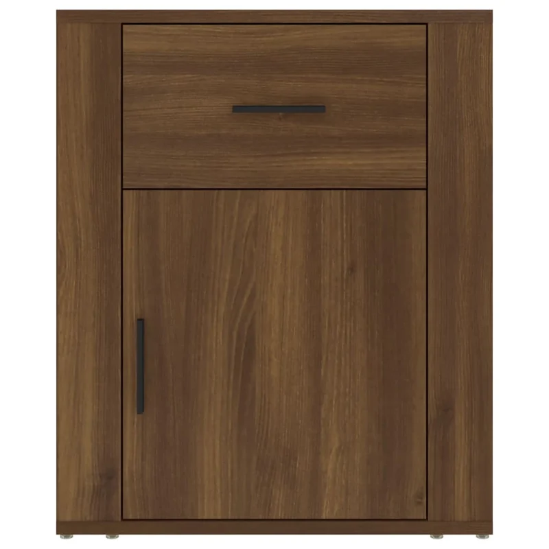 Table de chevet avec tiroir et compartiment avec porte 50 x 36 x 60 cm bois d'ingénierie marron DEC033785