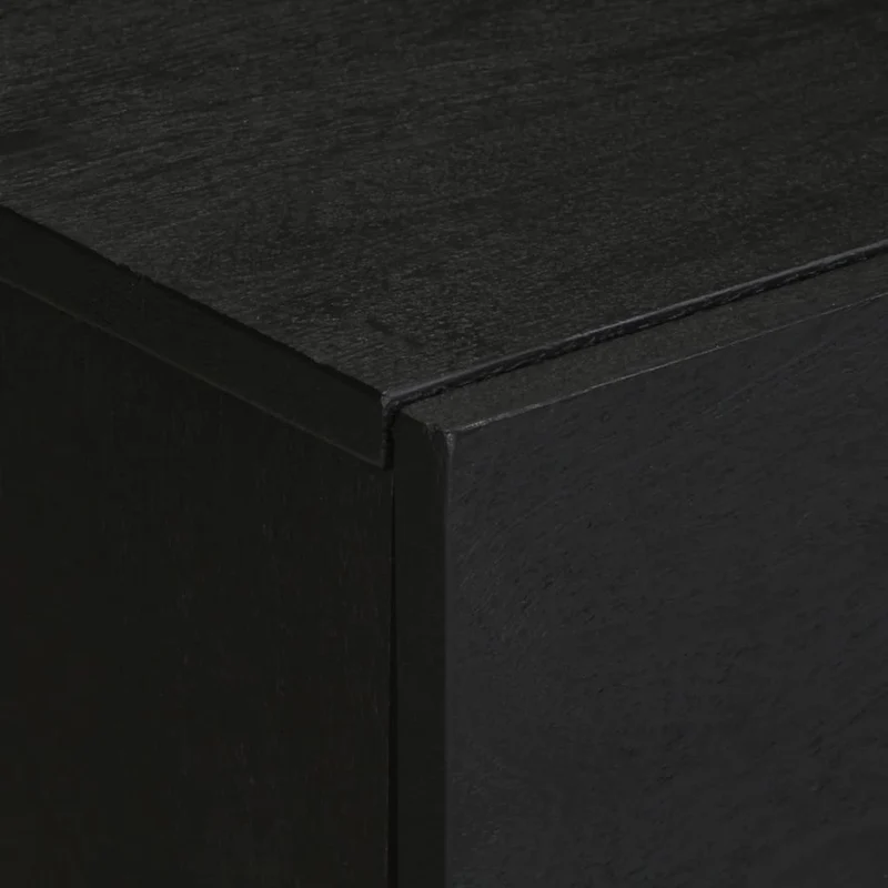 Table de chevet avec tiroir et compartiment avec porte 50 x 33 x 60 cm bois d'ingénierie noir DEC034498