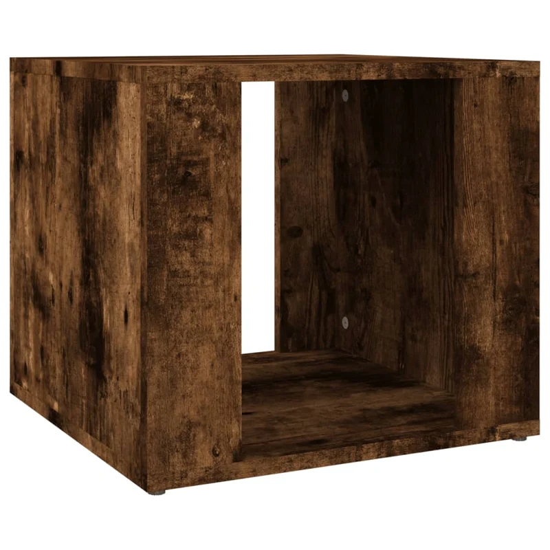 Table de chevet table d'appoint avec compartiment de rangement 41 x 40 x 36 cm bois d'ingénierie marron DEC033646