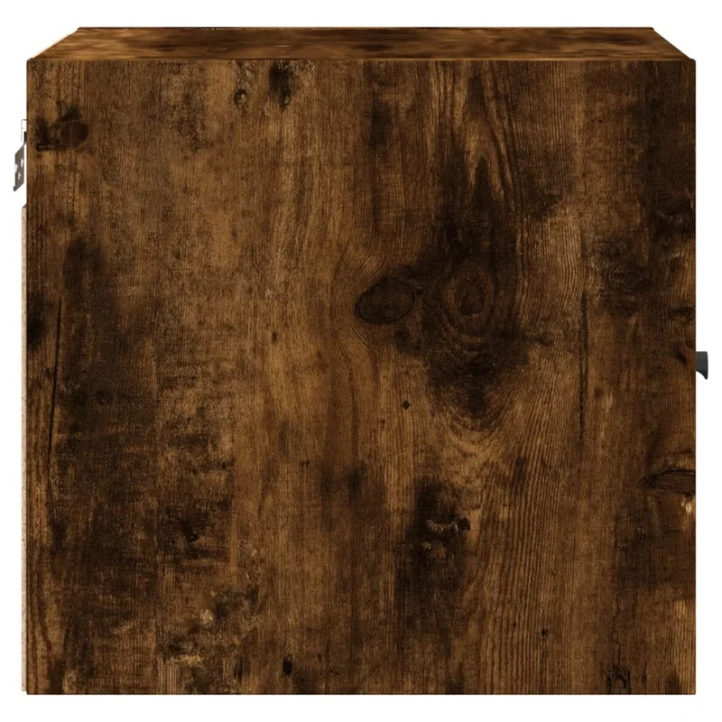 Table de chevet avec porte vitrée 35 x 37 x 35 cm bois d'ingénierie marron verre DEC033266